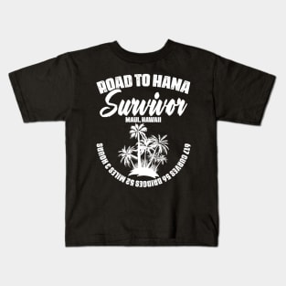 Road To Hana Survivor Curvy Palm Maui Hawaii Kids T-Shirt